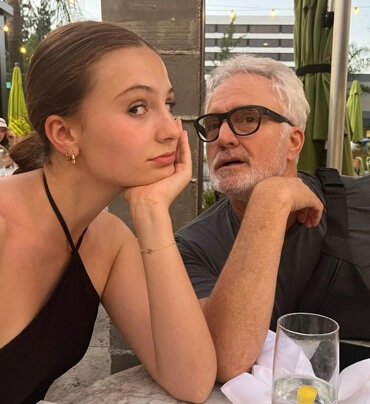 Mary Louisa Whitford with her father, Bradley Whitford. 